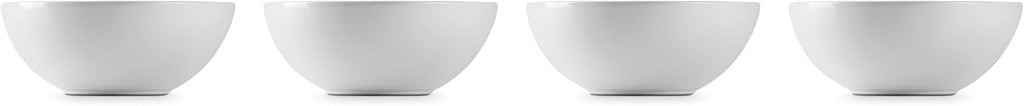 Le Creuset Stoneware Set of 4 Soup Bowls  22 oz. (6.25") each  White