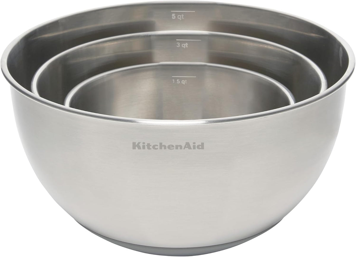 KitchenAid Stainless Steel Mixing Bowls  Set Of 3