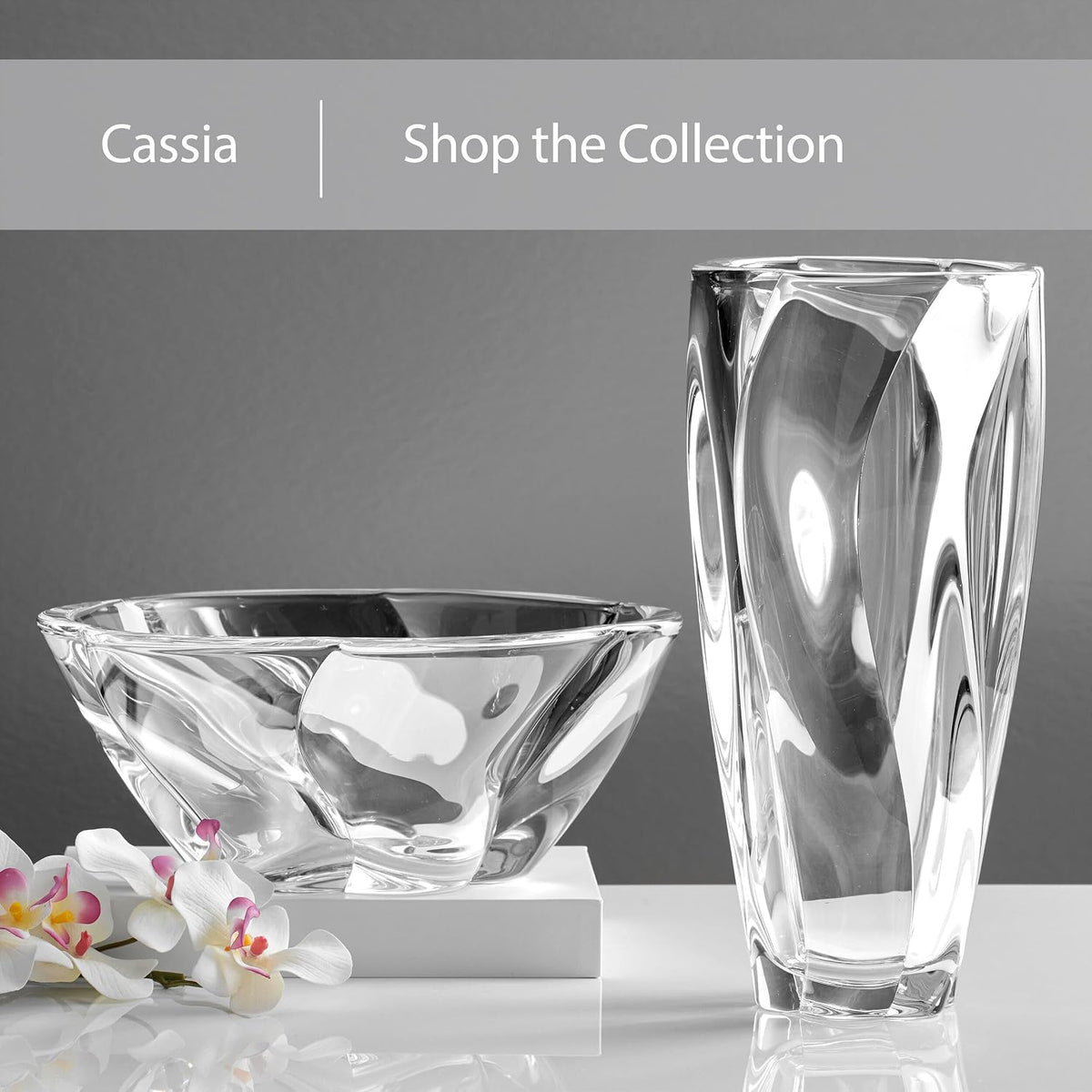 Mikasa Cassia Crystal Glass Bowl  11 Inch